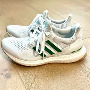 Adidas Ultra Boost White with Green Stripes